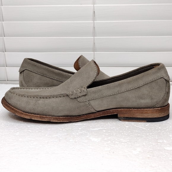 Clarks Men\'s Pace Barnes Sage Suede Leather Slip On Loafers main image 9